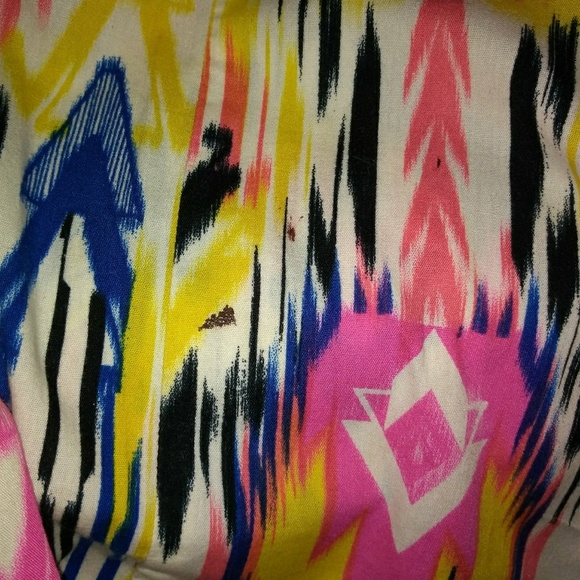 Strapless Ikat Print Empire Waist Dress - Picture 6 of 8